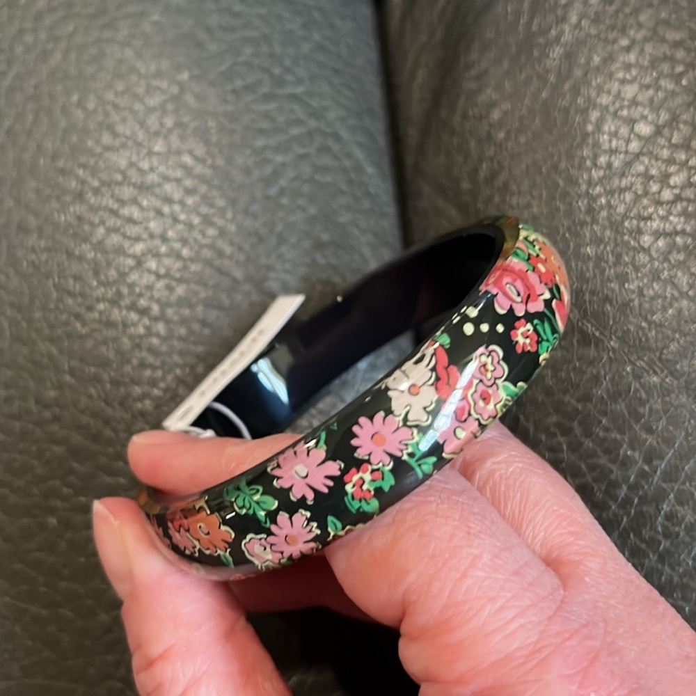 Coach multi Floral black Bangle Bracelet